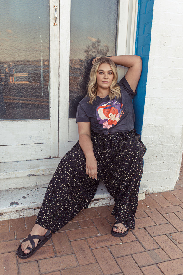 ACID WASH MOON CHANT TSHIRT
