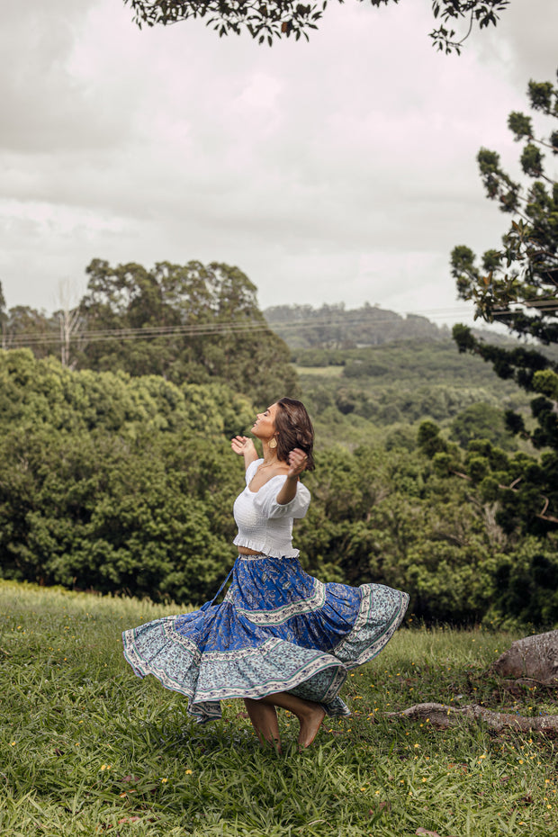 DUSK PAISLEY MAXI SKIRT