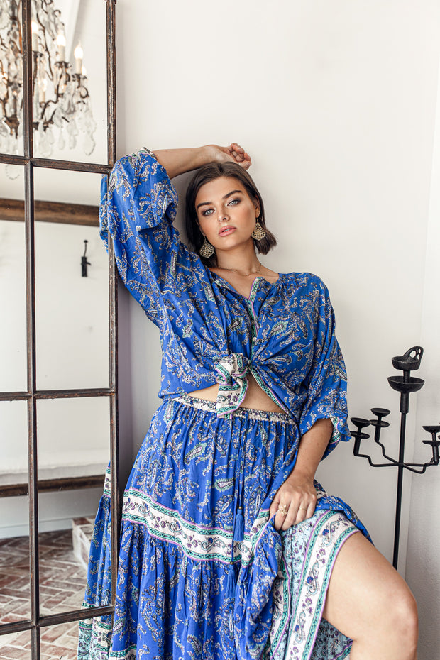 DUSK PAISLEY MAXI SKIRT