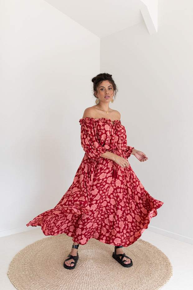 FLORET MAXI SKIRT - ROSÉ