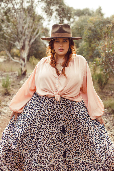 PEACH WAYFARER BLOUSE