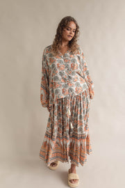 PARADISE BUTTON DOWN BLOUSE - CREAM