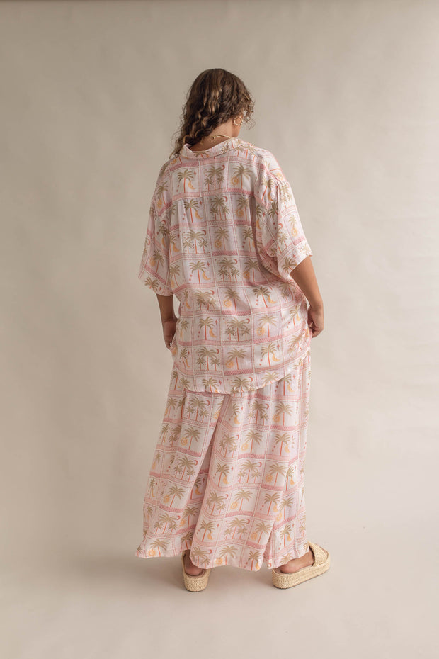 PALMA WIDE LEG PANTS - BLUSH