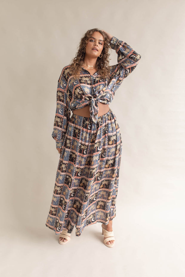 PALMA WIDE LEG PANTS - MIDNIGHT