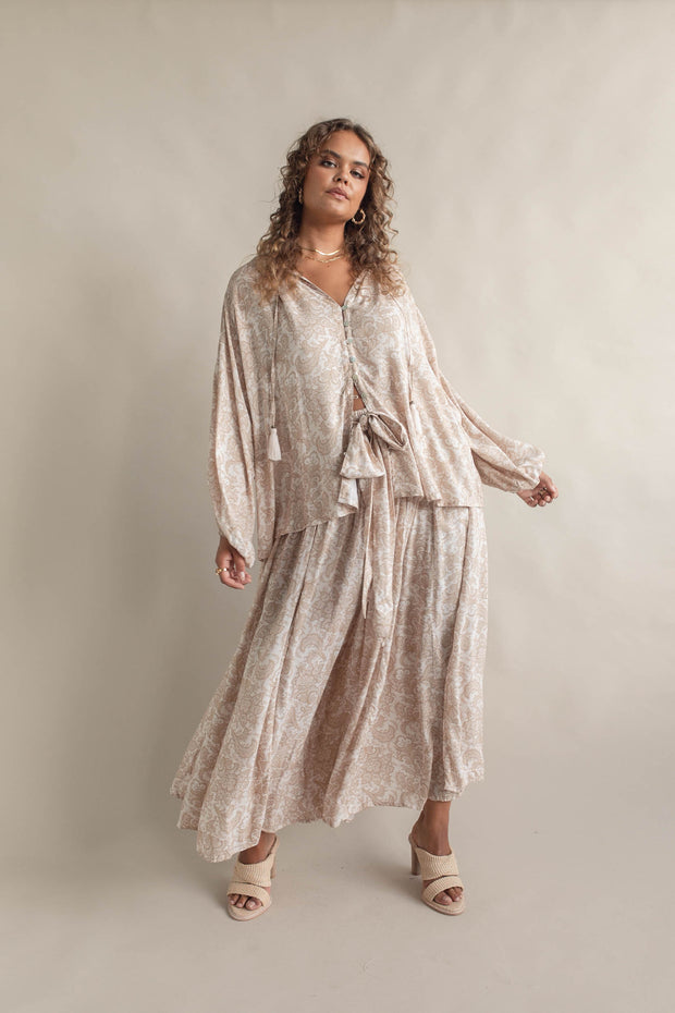 CASA PALAZZO PANTS - CREAM
