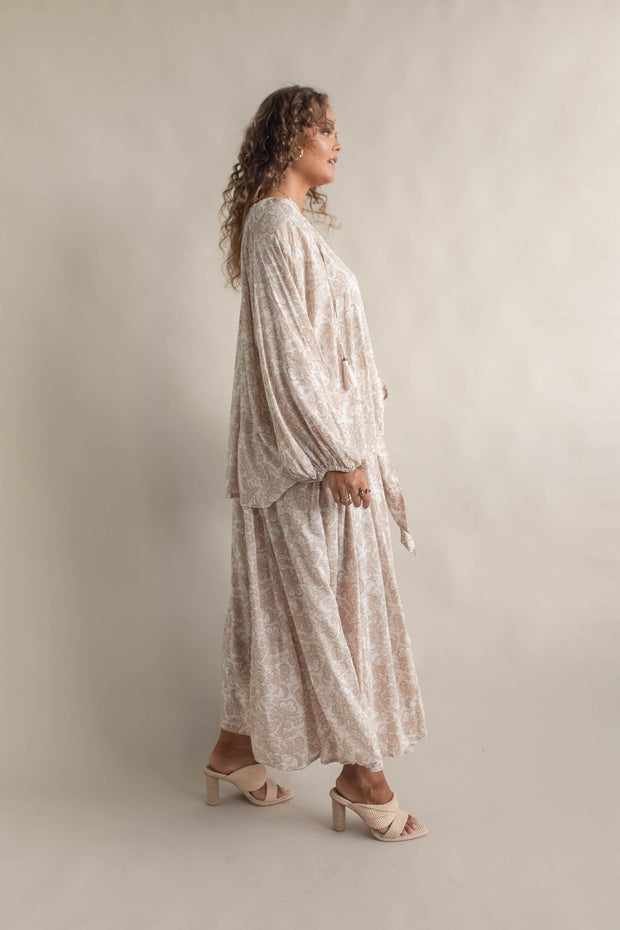CASA PALAZZO PANTS - CREAM