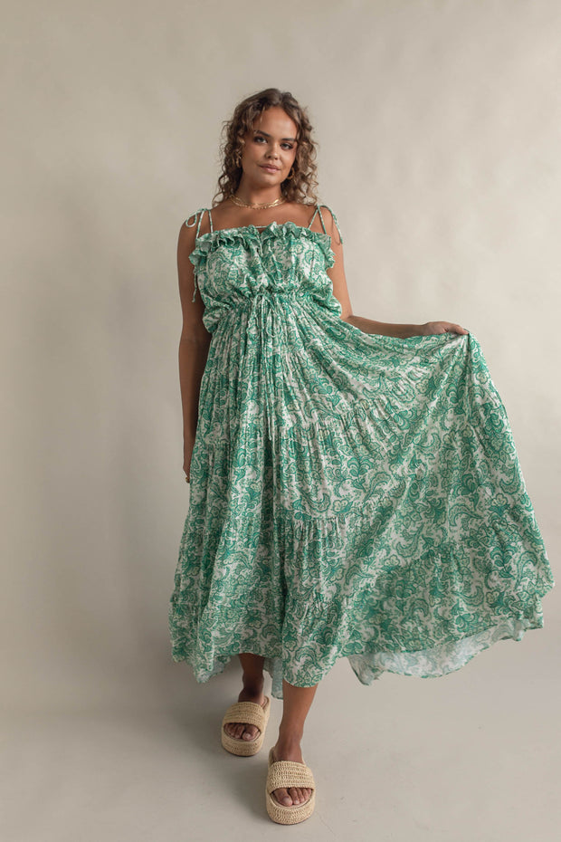CASA STRAPPY GOWN - JADE