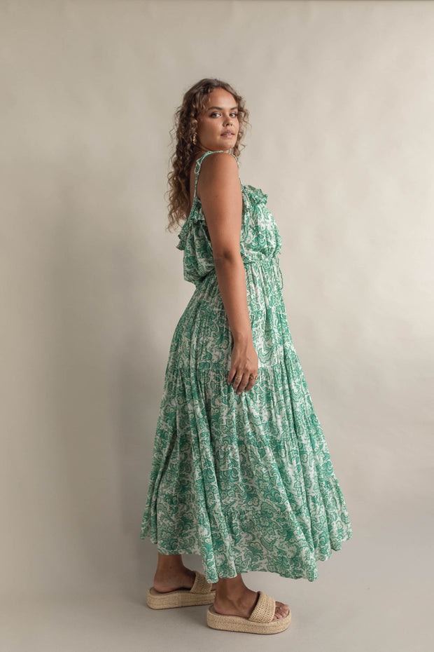 CASA STRAPPY GOWN - JADE