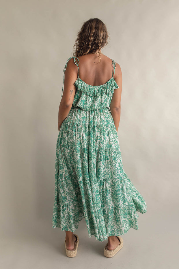 CASA STRAPPY GOWN - JADE