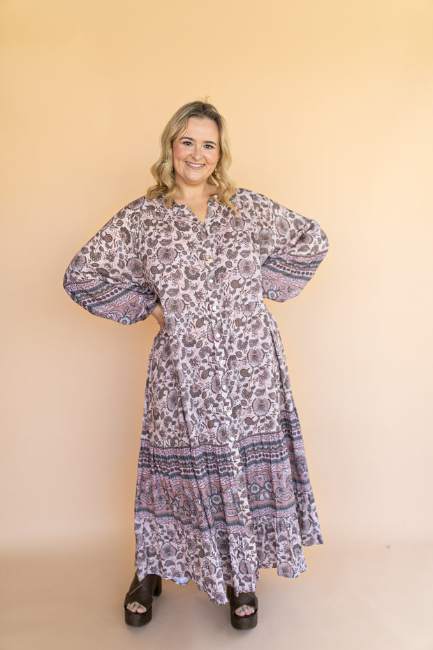 SOLSTICE SMOCK GOWN - DUSTY ROSE