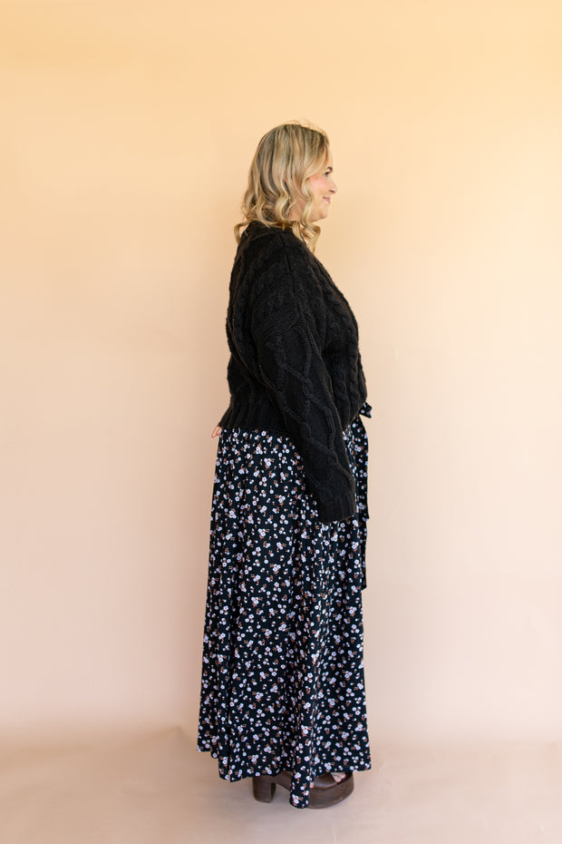 FLORES PALAZZO PANTS - BLACK