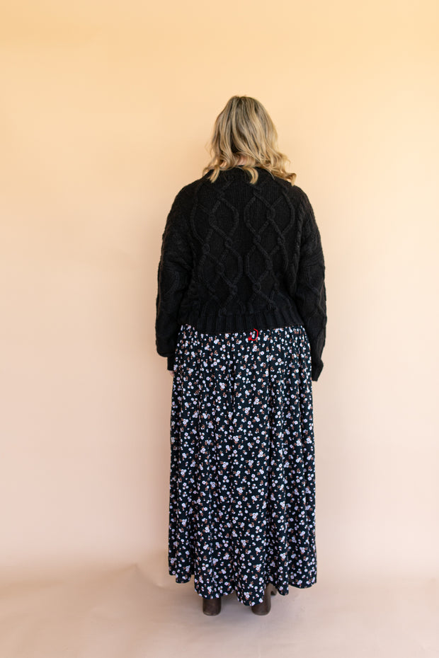 FLORES PALAZZO PANTS - BLACK