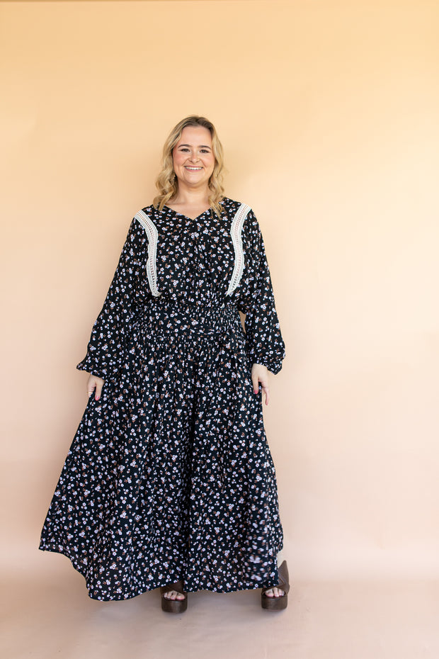 FLORES PALAZZO PANTS - BLACK