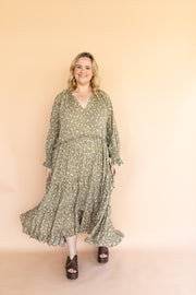 FLORES GOWN - OLIVE