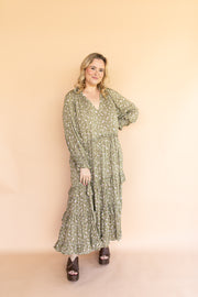 FLORES GOWN - OLIVE
