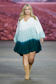 SEAFOAM OMBRE MINI DRESS