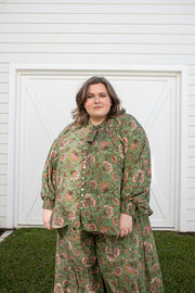 KATIE TIE BLOUSE - GREEN