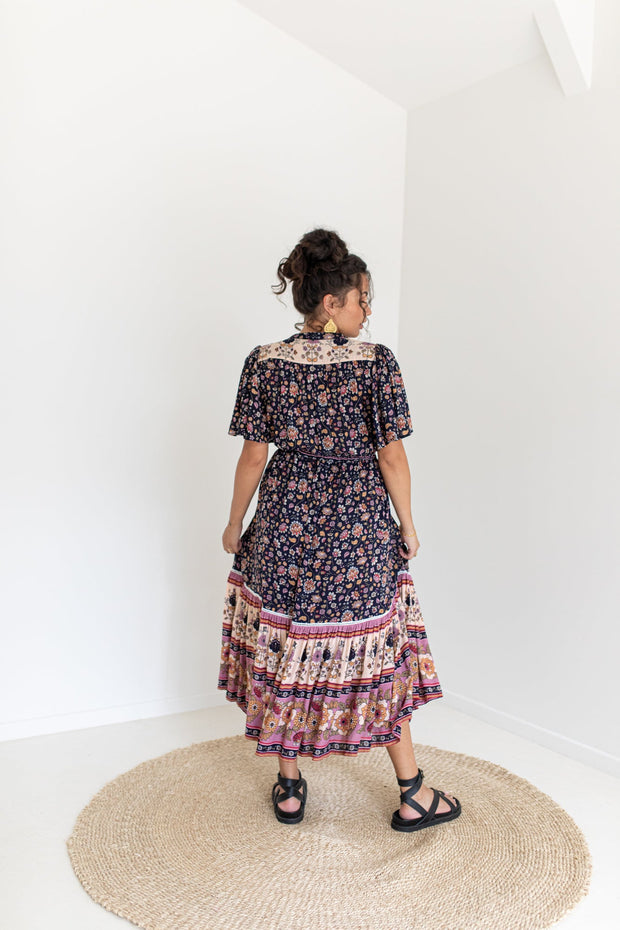 [SAMPLE] BLOSSOM MAXI DRESS - NAVY