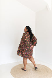 SECRET GARDEN MINI DRESS - BLACK