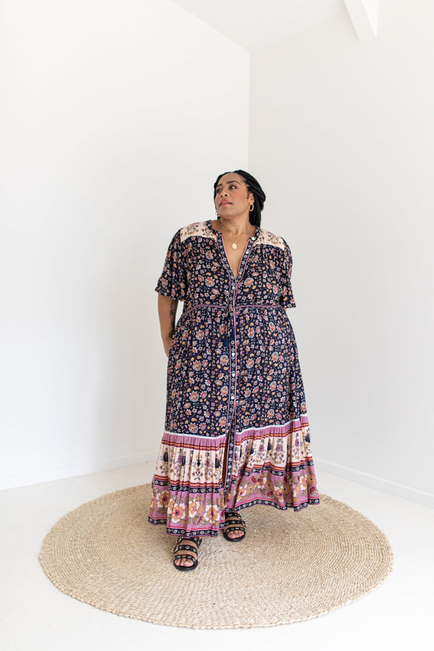 [SAMPLE] BLOSSOM MAXI DRESS - NAVY