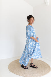 FLORET DELILAH BLOUSE - AZURE