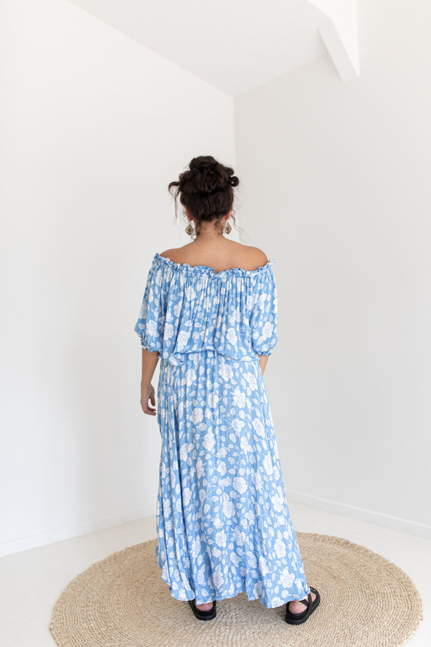 FLORET DELILAH BLOUSE - AZURE