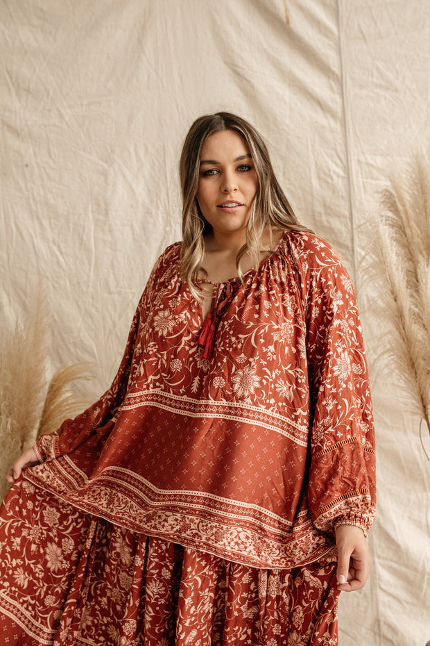 TERRACOTTA MEADOW BLOUSE