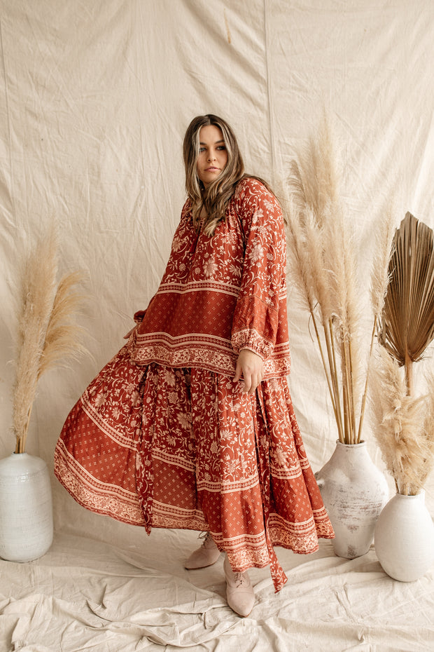 TERRACOTTA MEADOW BLOUSE
