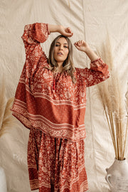 TERRACOTTA MEADOW BLOUSE