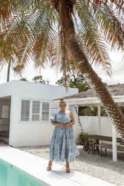 CASA ONE SHOULDER GOWN - BLUE