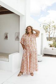 PALMA WIDE LEG PANTS - BLUSH