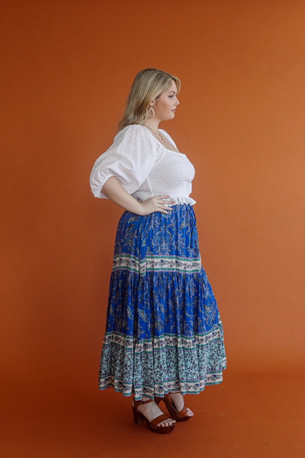 DUSK PAISLEY MAXI SKIRT