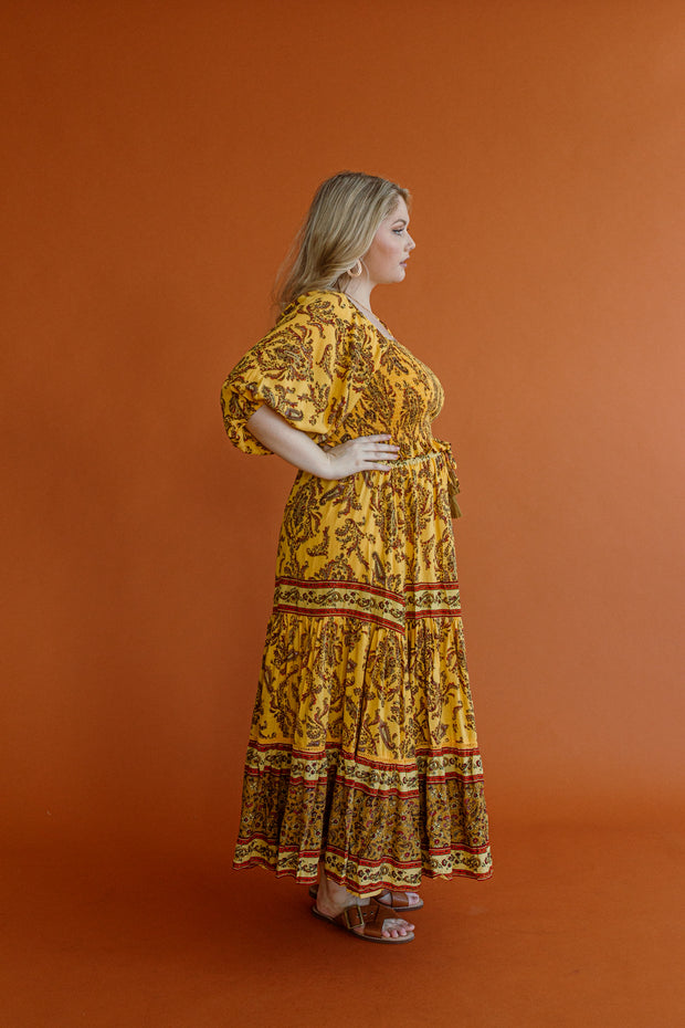 DAWN PAISLEY SHIRRED BLOUSE