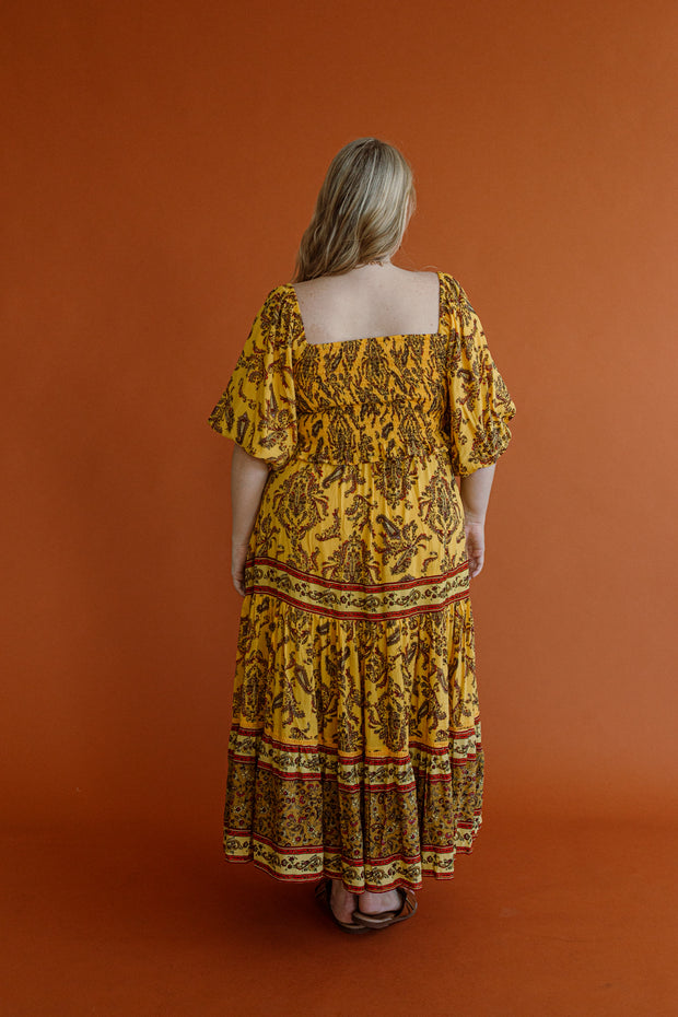 DAWN PAISLEY SHIRRED BLOUSE