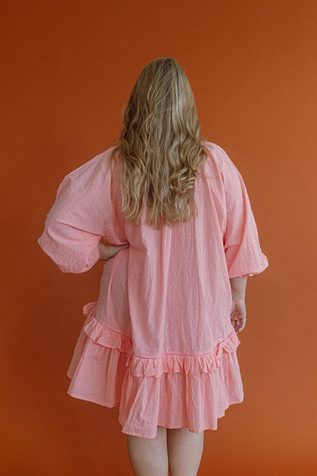 SAMPLE) INDAH HOT PINK TUNIC DRESS VAGARY THE LABEL SAMPLE) INDAH HOT PINK TUNIC DRESS VAGARY THE LABEL