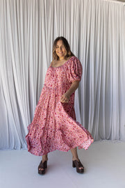 BLOSSOM TIERED GOWN - MUSK