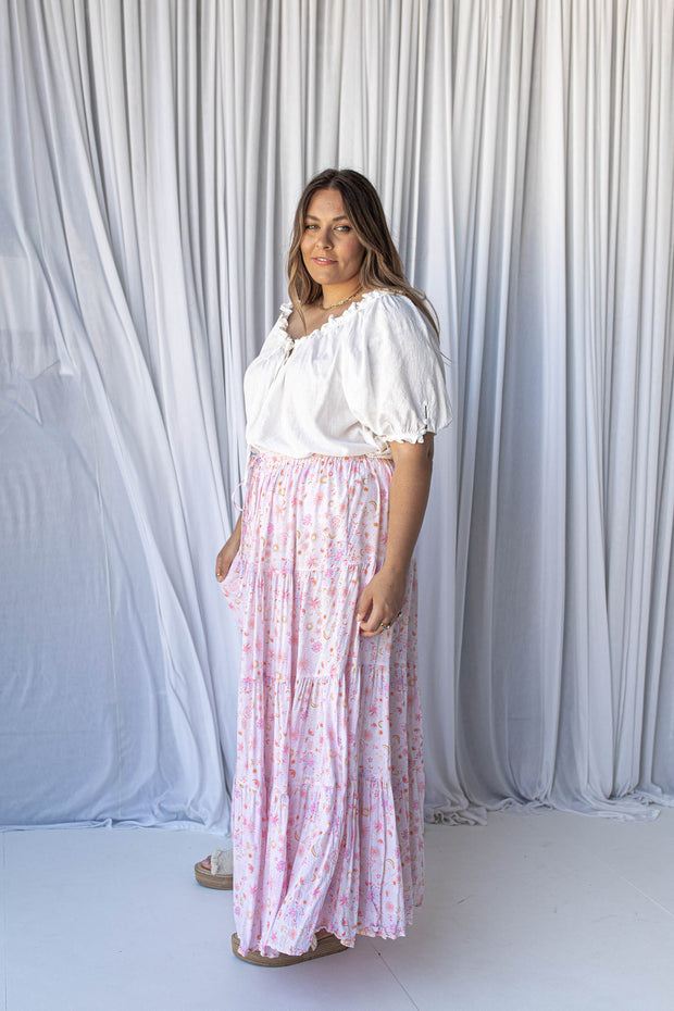 ETHEREAL TIERED MAXI SKIRT
